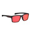 RIDER EYEWEAR SUNGLASSES - RIDER EYEWEAR BLACK FRAME & POLARIZED GRAY LENS W/RED MIRROR